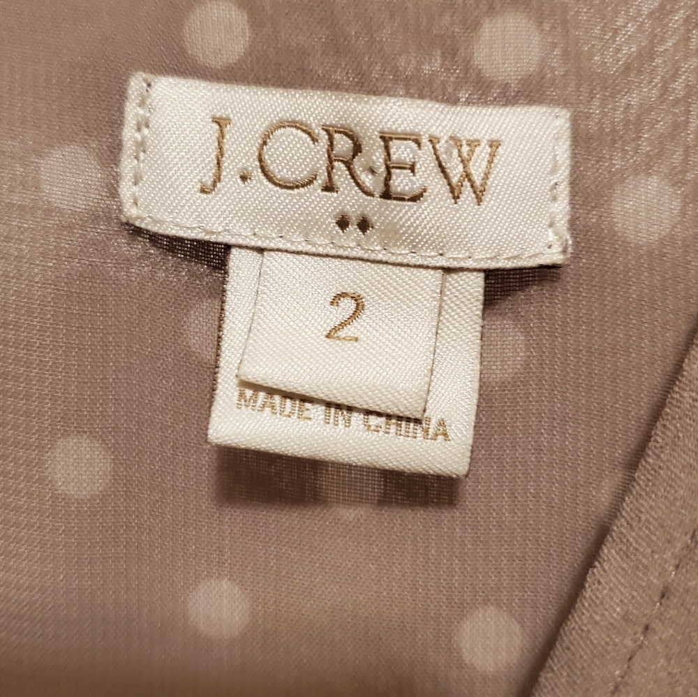 J.Crew Taupe Polka-dot Party Dress - Picture 3 of 5